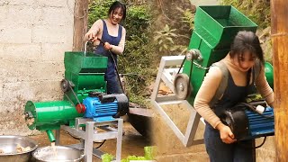 A genius girl helps the elderly to make a sweet potato flour machine  Lin Guoer