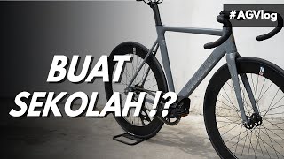 Rakitan Sepeda Fixie Ganteng Untuk Sekolah ! Tsunami Seaboard FA03 Grey !