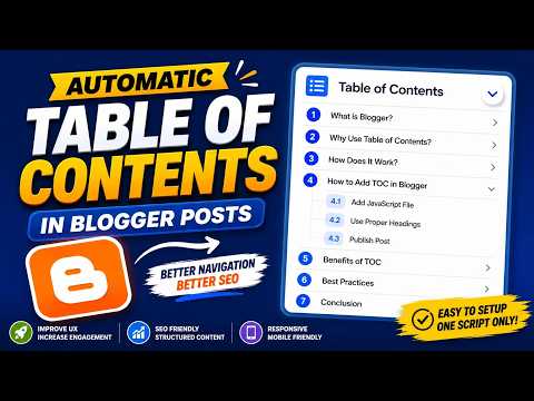 How to Add Table of Contents in Blogger Posts | Blogpot.com