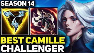 RANK 1 BEST CAMILLE IN THE WORLD CARRIES IN CHALLENGER! | Season 14 League of Legends