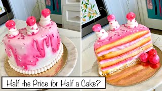 How to Make a Fondant Covered Half Birthday Cake at Home | How to Price Half Cakes at Your Bakery