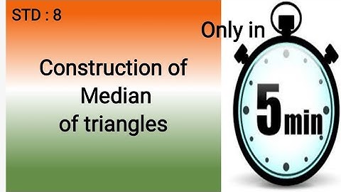 Std 8 Construction Of median Of Triangle