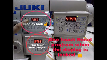 How Do Easily Reset JUKI DDL-900B
