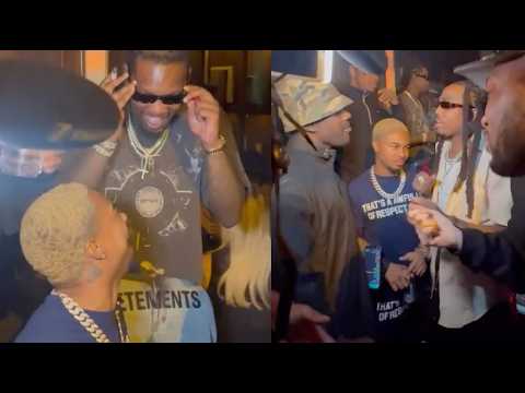 Deen The Great Links Up With Offset & Quavo In LA and Ray J Pulled Up To Do They Dance 
