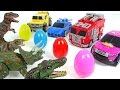 Miniforce vs Dinosaurs! Surprise eggs hunting wars - DuDuPopTOY