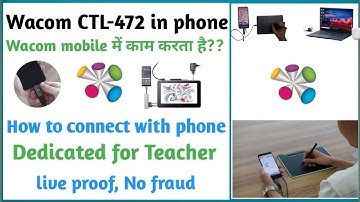 WACOM ONE BY CTL 472 With Android | How to Connect Wacom One to Android -  Demo Drawing |