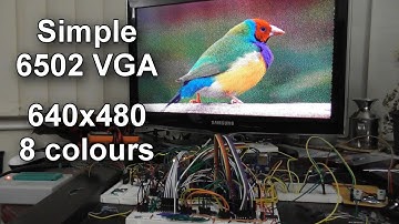 Simple 6502 Breadboard VGA - 640x480 with 8 colours