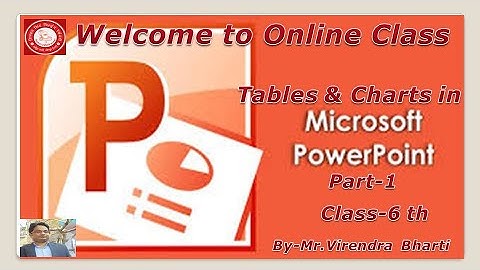 Ch 4 Tables and Charts in PowerPoint Part- 1 Class 6