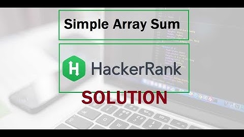 Simple Array Sum | HackerRank Solution
