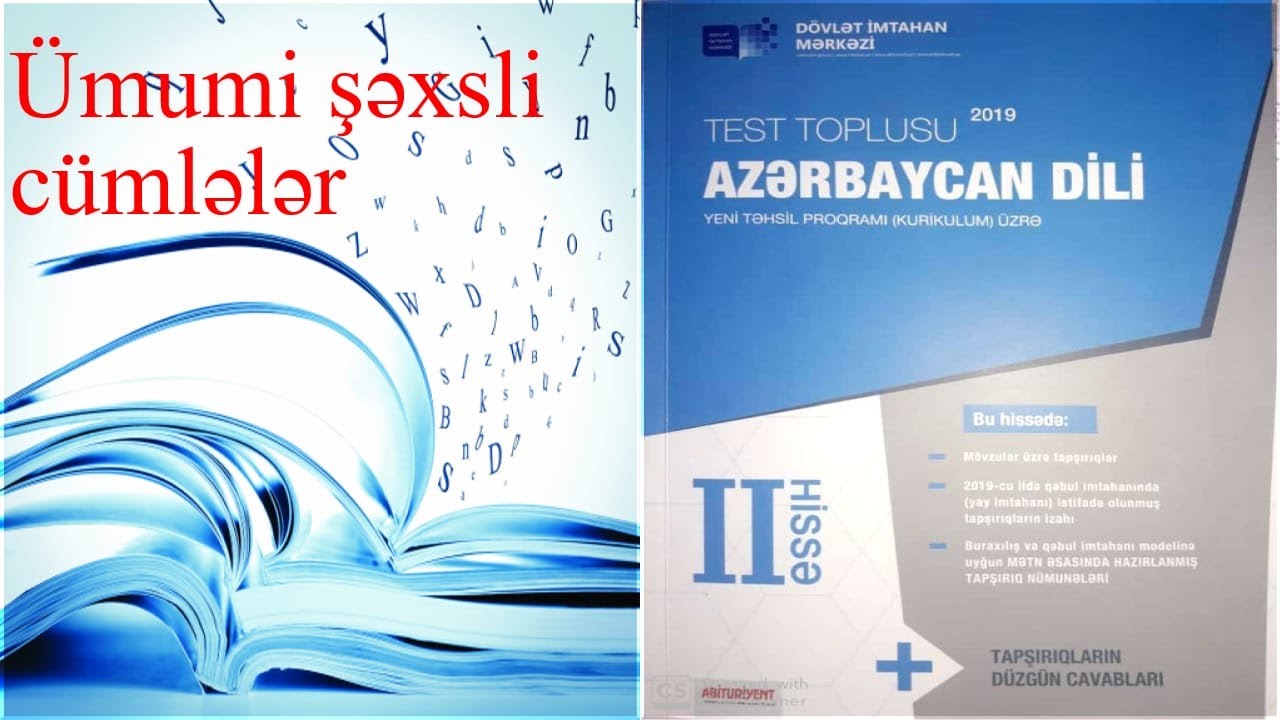 DİM-in test toplusundan ümumi şəxsli cümlələr