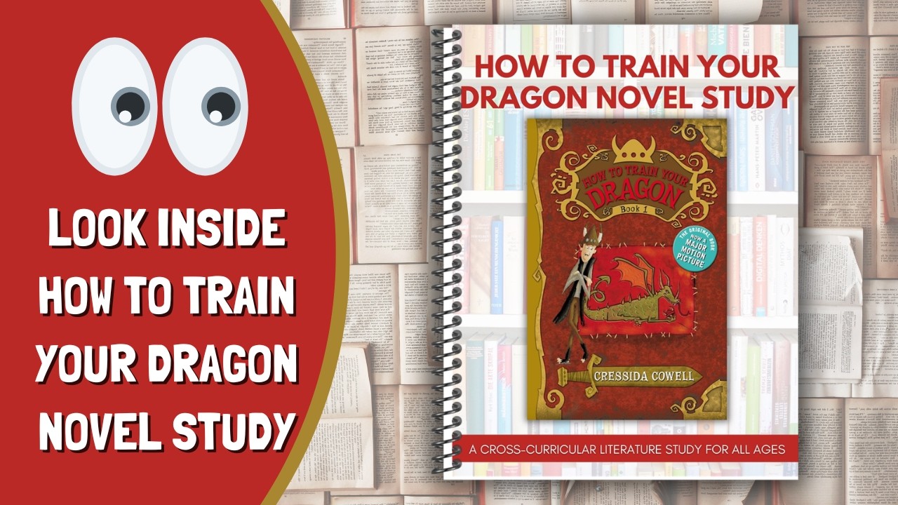 Thumbnail for Look Inside: How to Train Your Dragon Novel Study | Cross Curricular Literature Study for ALL Ages