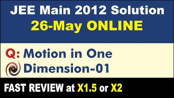 JEE Main 2012 Physics Solutions | Motion in One Dimension-01
