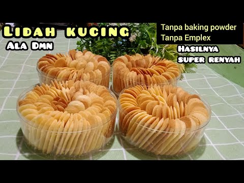 TANPA PERENYAH KUE ‼️ RESEP KUE LIDAH KUCING II enak dan sangat renyah ~  @DapurMamaNinda