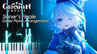 Sinner's Finale Piano Easier Version 「Focalor's Dance Theme」- Genshin Impact Piano Tutorial & Sheet