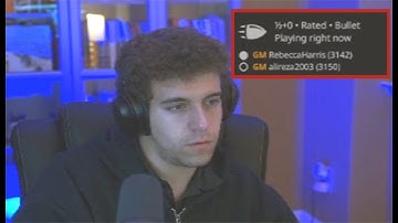 Alireza Firouzja playing Hyper Bullet vs Daniel Naroditsky on lichess.org