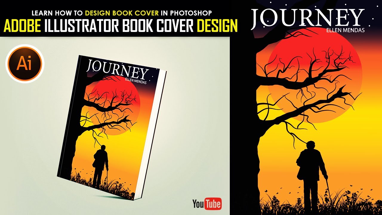 Adobe Illustrator Book Cover Design - YouTube