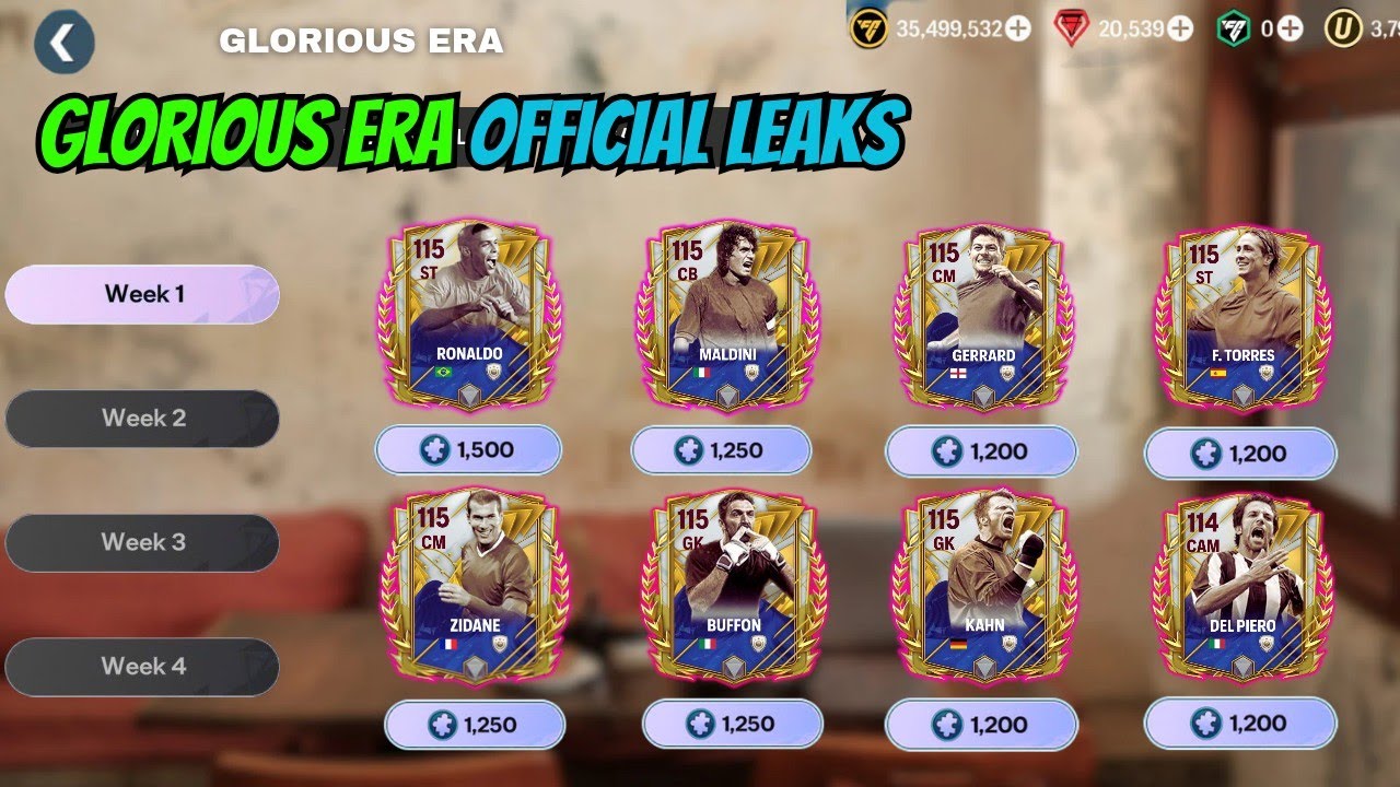 Официальные утечки события «Славная эра»! Wow! Бесплатные игроки с рейтингом 115 OVR | Fc Mobile