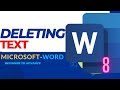 Deleting text in ms word