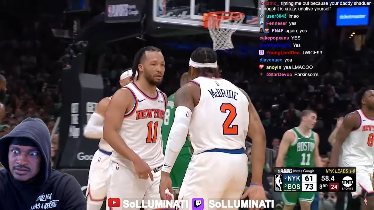 Реакция SoLLUMINATI на лучшие моменты матча 2 «Никс» — «Селтикс»!