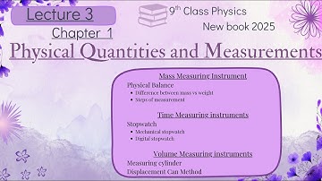 9th Chapter 1 physics new book||Lecture 3|Mass/Volume/Time measuring instruments|#9thphysicschapter1