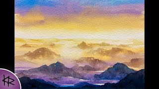 real time WATERCOLOR Landscape Demonstration