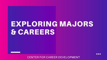 Exploring Majors & Careers Intro Video