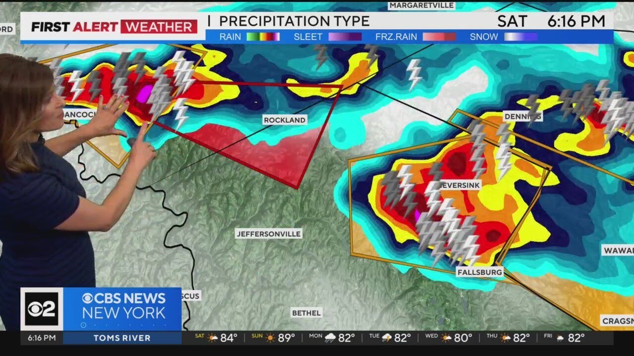 First Alert Forecast: Tornado Warning issued in Sullivan County - YouTube