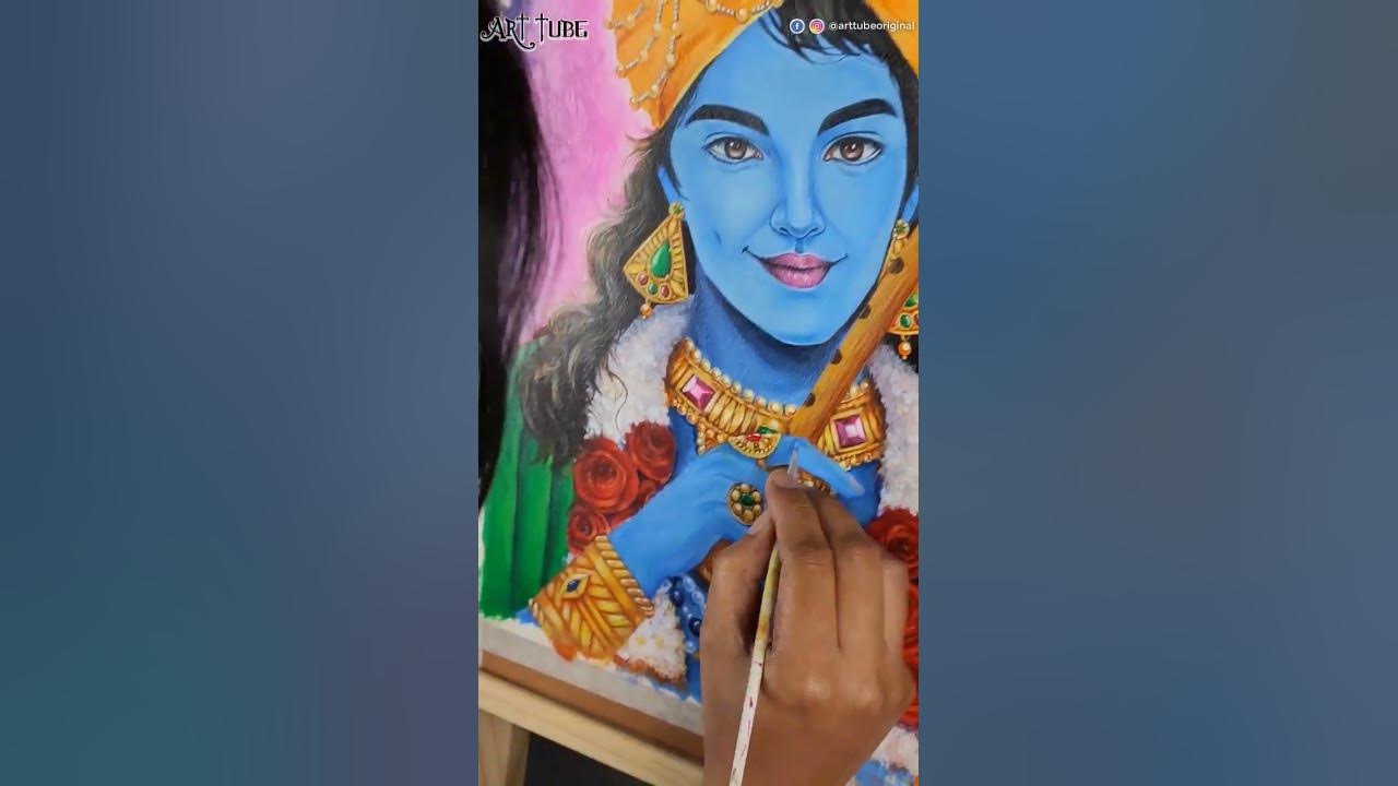 Lord Krishna acrylic painting  ~ #shorts #Krishna #lordkrishna ...