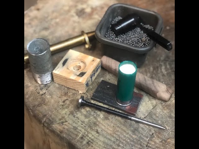 Reloading blackpowder Brass Shotshell- No Press 