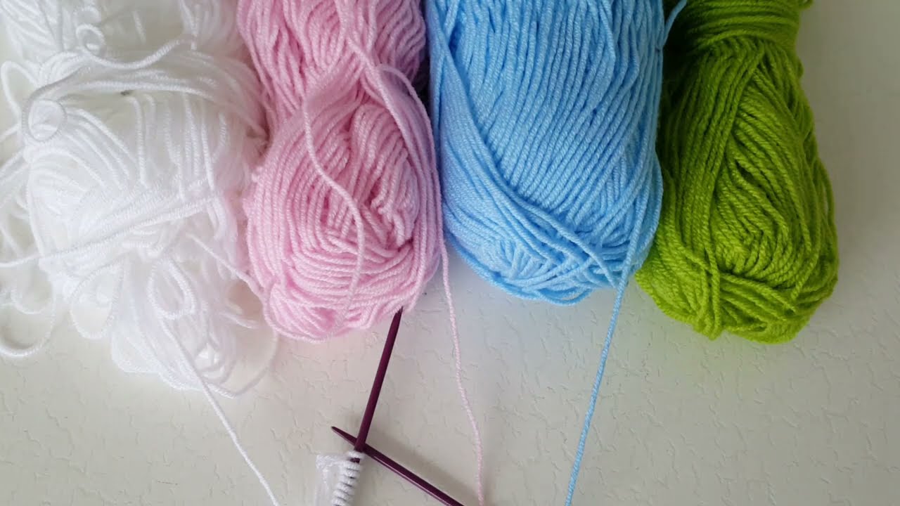 Gökkuşağı Renklerinde Dalmaçyalı Örgü Modeli