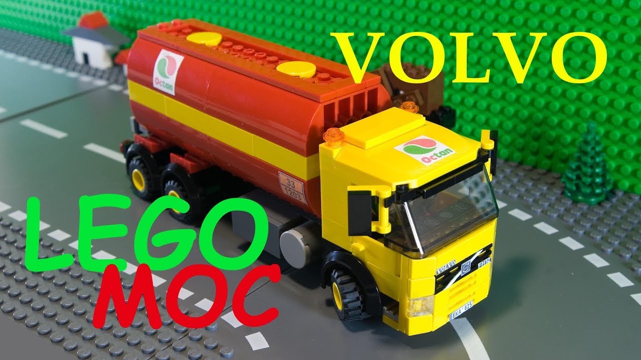 Lego truck Volvo FH12 420 Tanker truck MOC - Build - Tutorial - lego stop motion