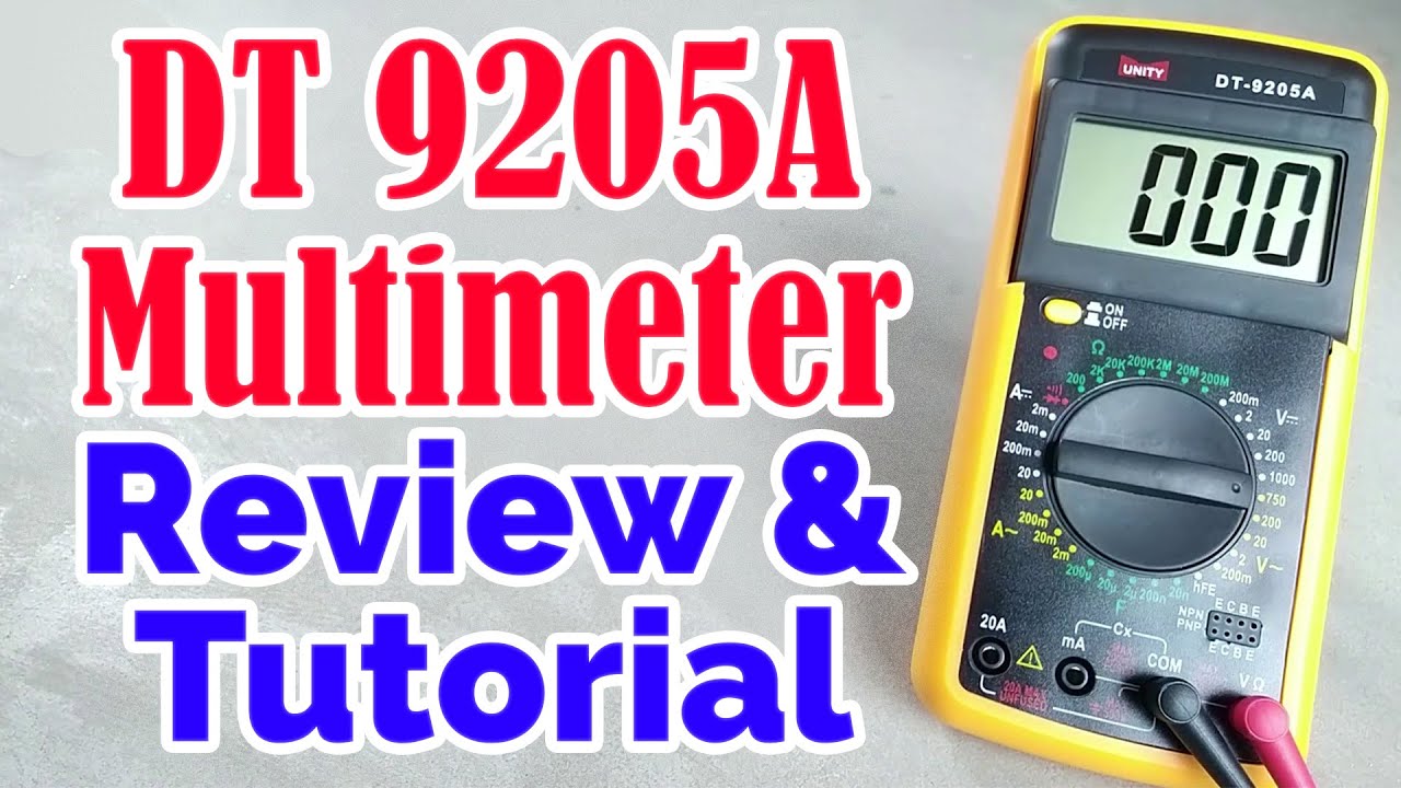 Altid træthed Halvkreds DT9205A Digital Multimeter Review & Full Tutorial for beginners ⚡ How to  Use Multimeter ✓ | Som Tips - YouTube
