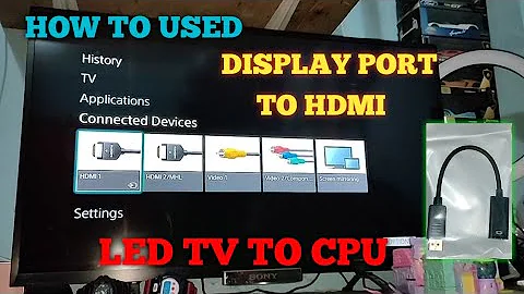 how to used display port adapter to hdmi led tv | DISPLAY PORT TO HDMI | jayson peralta