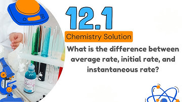 12.1 | What is the difference between average rate, initial rate, and instantaneous rate?