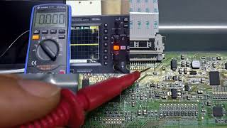 toshiba tv 32v35kb vcom analysis with multimeter and oscilloscope!