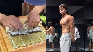 making sushi & hitting upper body