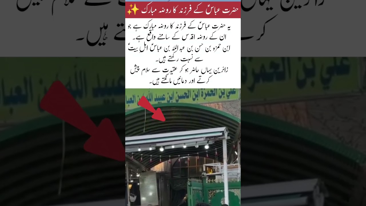 Blessed shrine of Hazrat Abbas (AS)’s son 🤍 