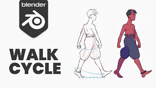 Walk Cycle Upgrade in Grease Pencil (Remake!!)