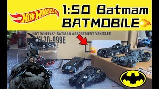 HotWheels 1/50 Highly Detailed BatMobile 8 Pack Unboxing + Review + Size Comparison