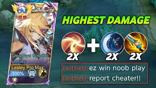 Download Lagu LESLEY BEST HIGH DAMAGE HACK BUILD 2025!😱 THIS BUILD IS LITERALLY BROKEN! (PLS TRY THIS BUILD) MP3