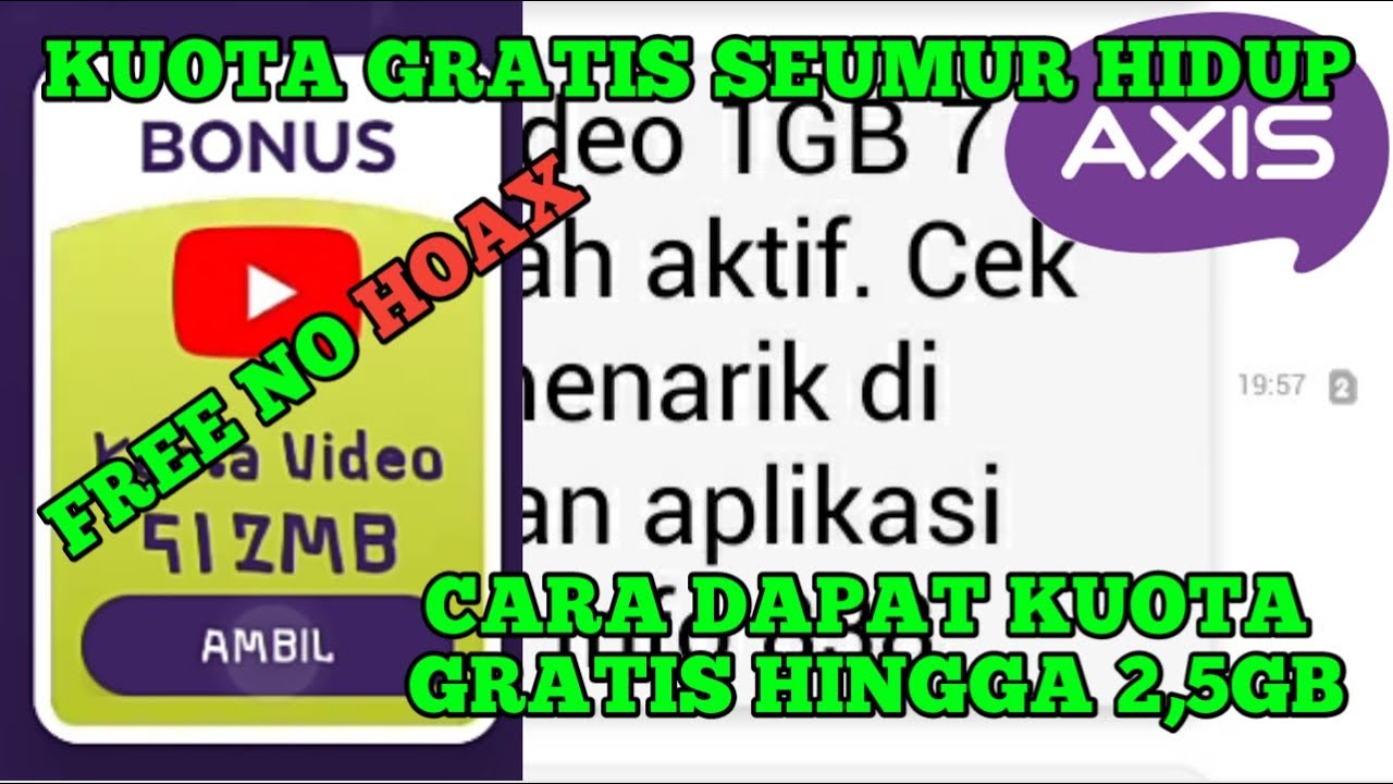 CARA DAPAT KUOTA GRATIS SEUMUR HIDUP #tutorial 