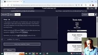 Learn Modern JavaScript Methods by Building Football Team Cards step 1. freecodecamp
