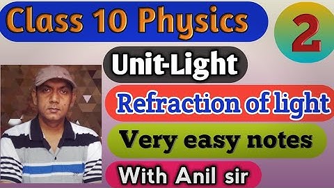 Class 10 Refraction of light