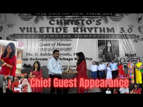 Chief Guest Moments | Inspiring Speech at Christo’s Vuletide Rhythm 3.0 | Ashina