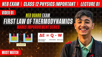 First Law of Thermodynamics Neb Class 12 | Indicator Diagram, Cyclic Process in Nepali | IOE and CEE