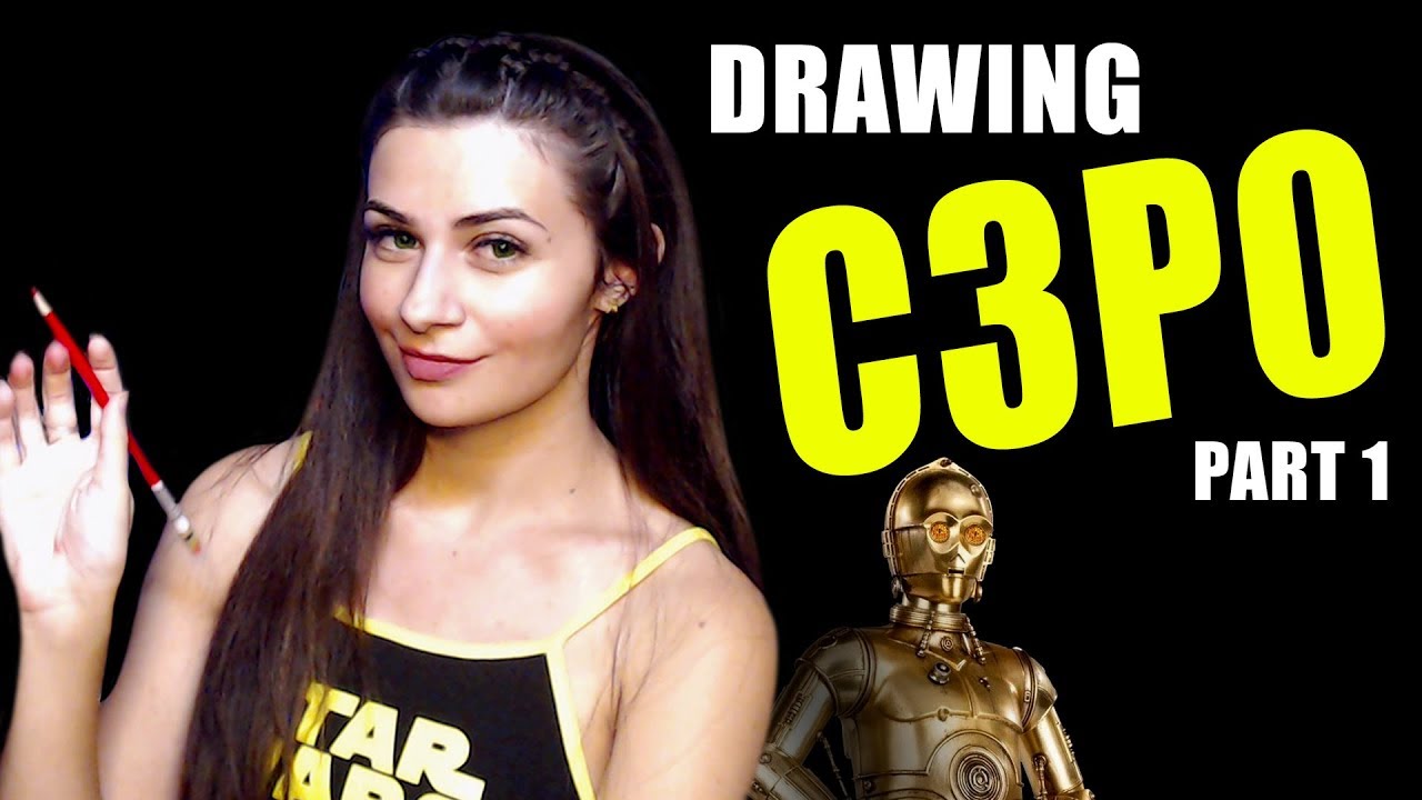 DRAWING C3P0 PART 1- SKETCH AND INKING