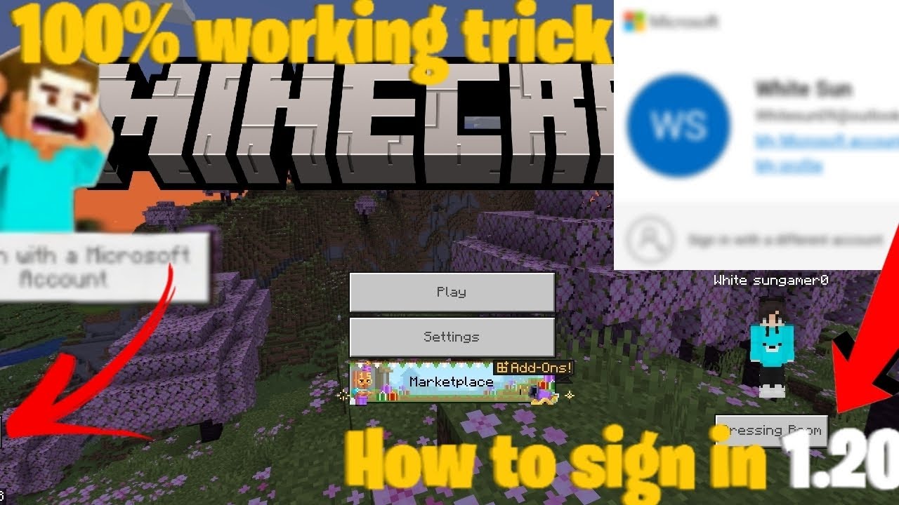 how to sign in minecraft pe 1.20 | minecraft | - YouTube