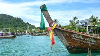 Phi Phi Islands, Thailand - Long Boat Ride &amp; Snorkeling in Maya Bay - GoPro Hero 4 Black HD