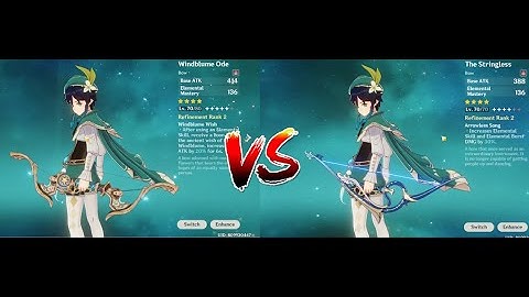 Windblume Ode VS Stringless For Venti ? ( Genshin Impact Weapon Comaparisson )