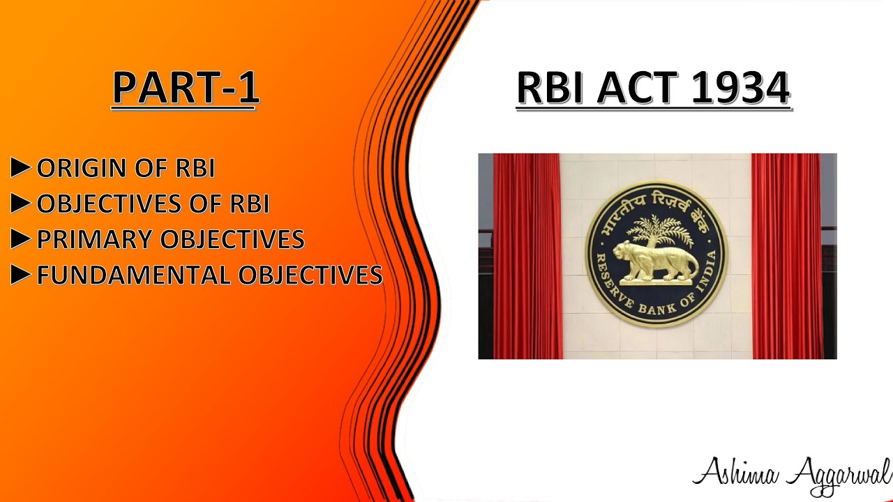 RBI ACT 1934 (Part 1) 